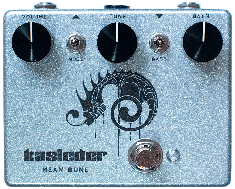 Mean_Bone_Sparkle_Silver_Black Kasleder Fx Boutique Guitar Fx Pedals